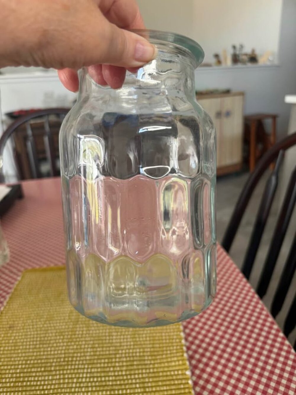Honeycomb glass vase